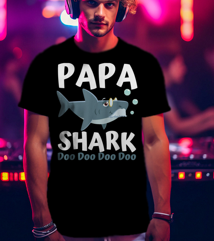 Papa Shark Doo Doo Doo Doo Matching Family Shark T-Shirt