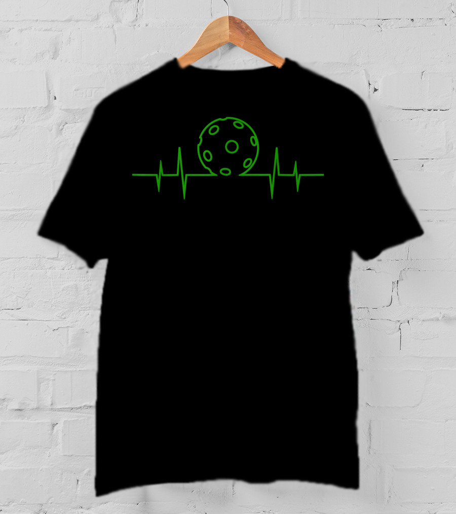 Pickleball Heartbeat Pickle Ball Lover Retir Ball T-Shirt