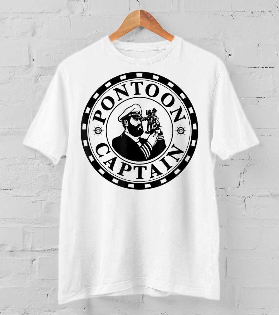 Pontoon Captain Nautical Navigator T-Shirt