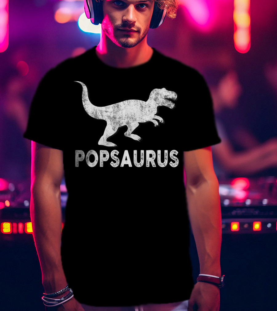 Popsaurus Dinosaur With T-Rex T-Shirt
