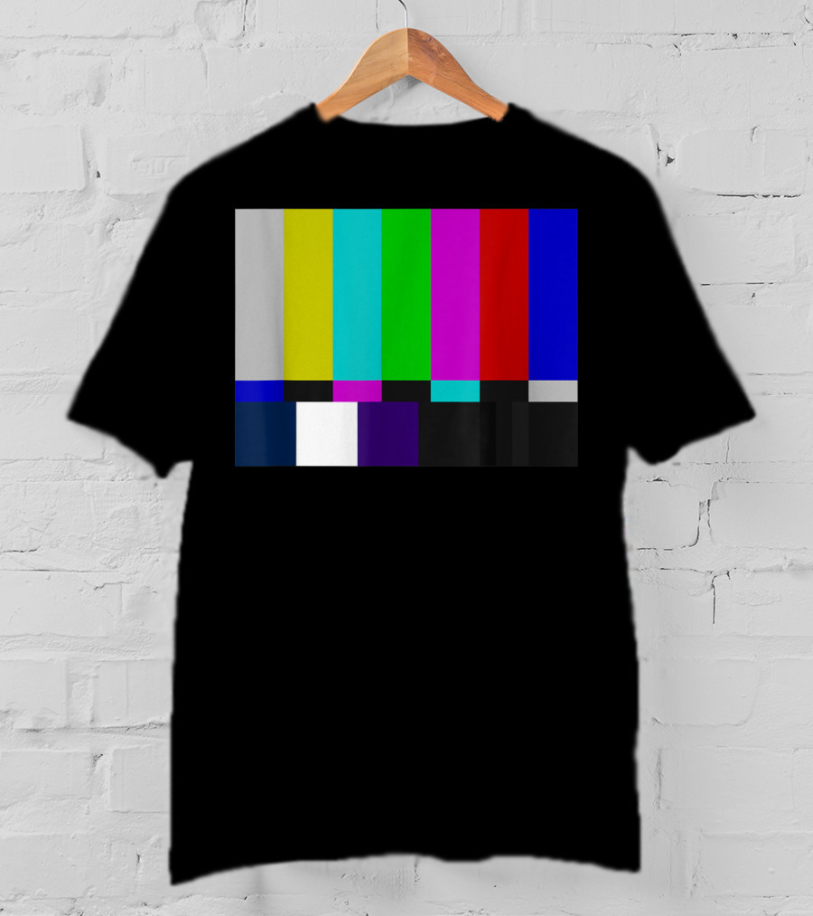 TV Test Pattern Test Card PAL NTSC Retro Colors T-Shirt