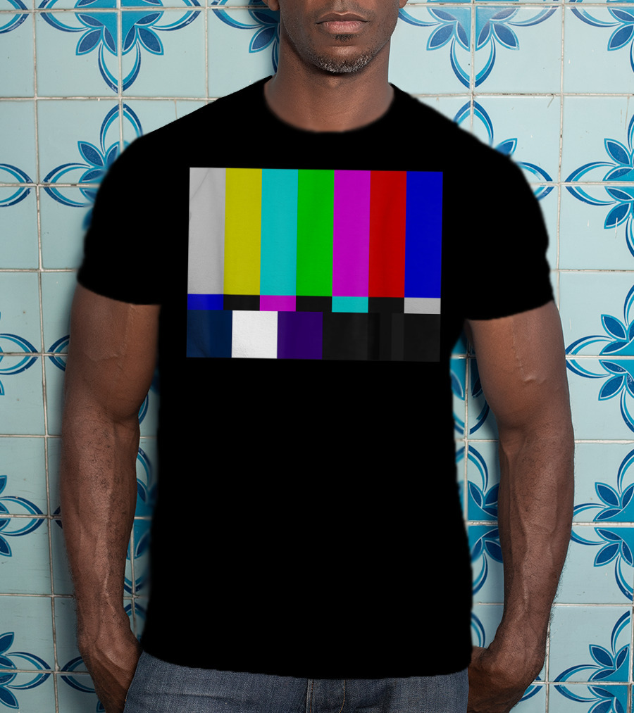 TV Test Pattern Test Card PAL NTSC Retro Colors T-Shirt