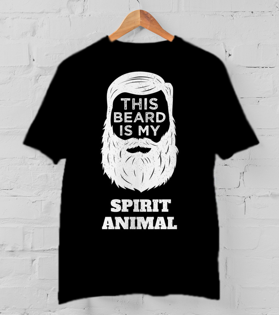 This Beard Is My Spirit Animal Beard And Moustache T-Shirt