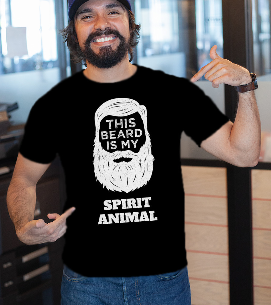 This Beard Is My Spirit Animal Beard And Moustache T-Shirt