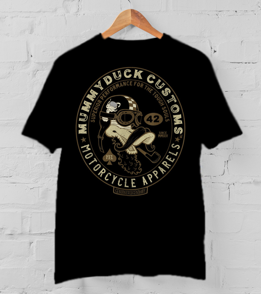 Mummy Duck Customs Superior Performance Motorcycle Apparels Since MMXIV T-Shirt