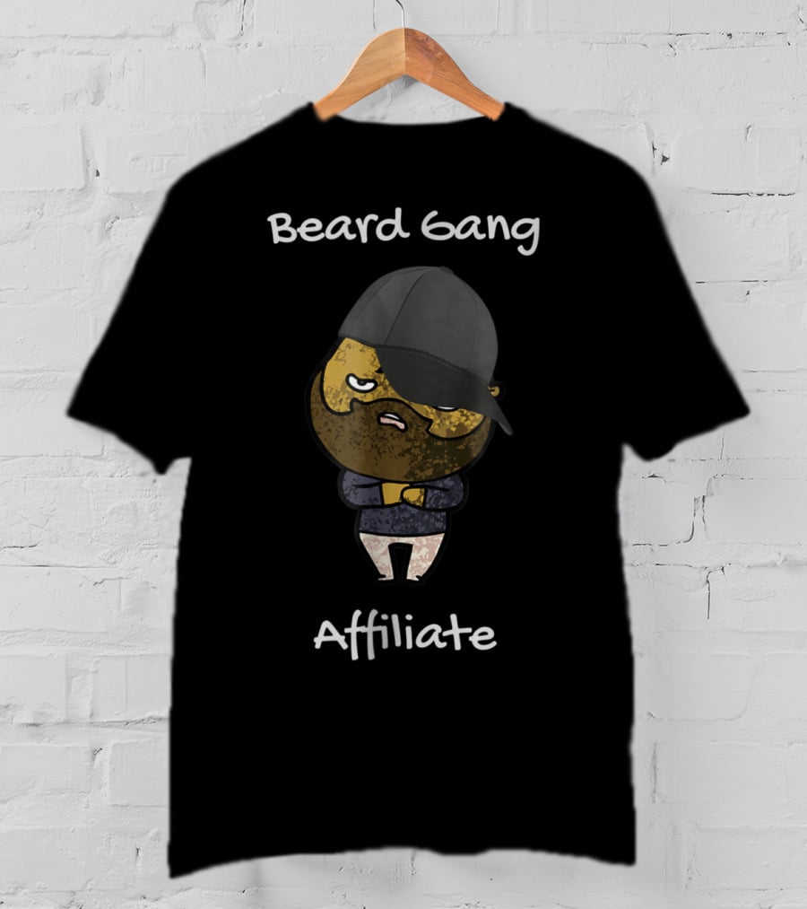 Beard Gang Cap-Wearing Affiliate Character T-Shirt