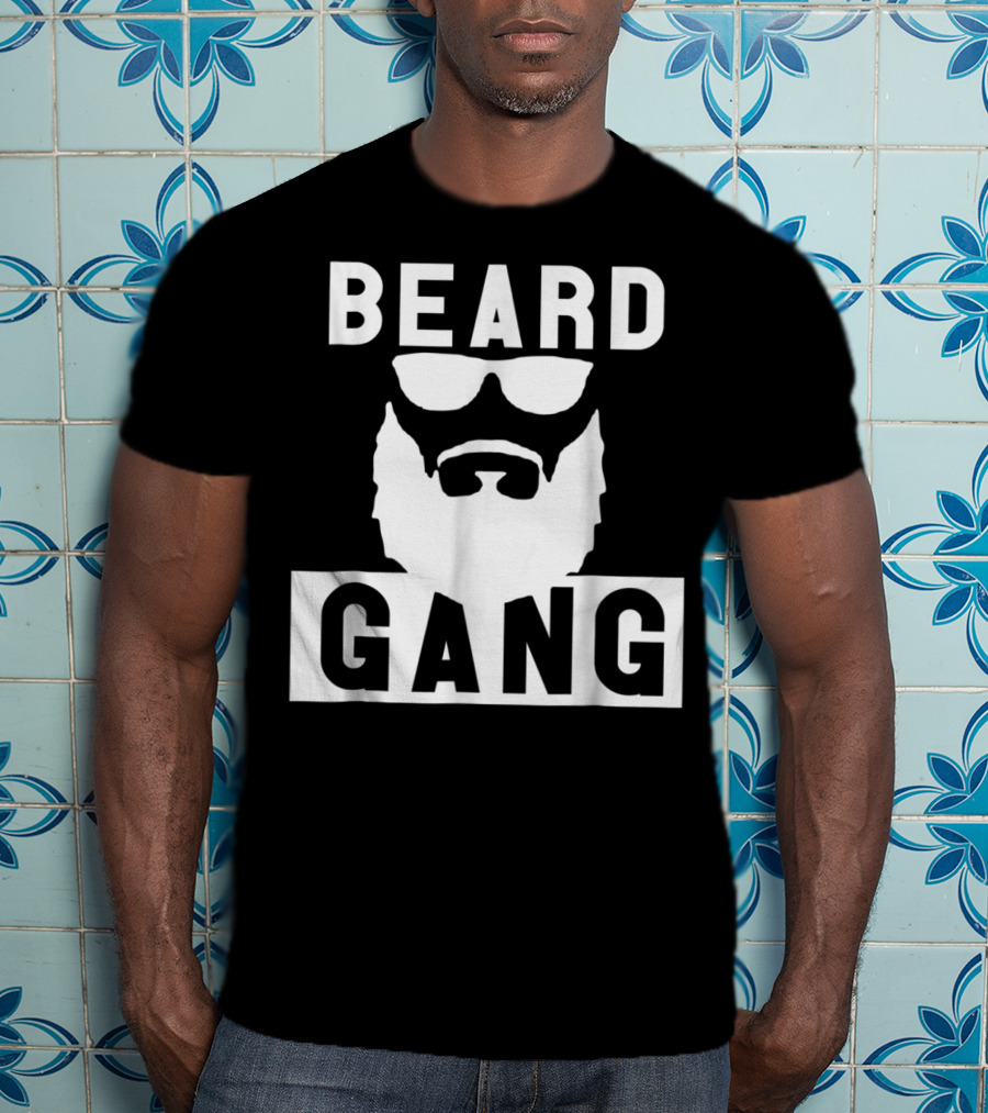 Beard Gang Beard And Mustache Sunglasses T-Shirt