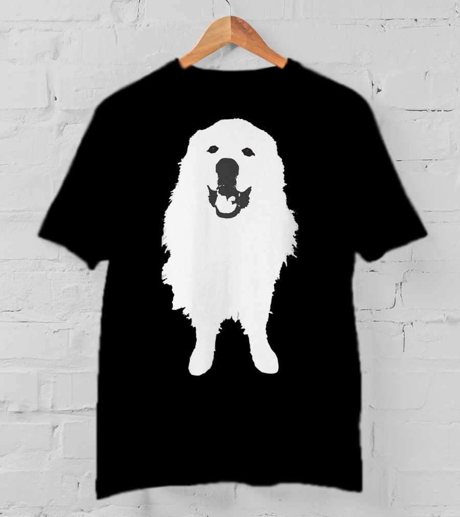 Great Pyrenees Dog Silhouette Smiling T-Shirt