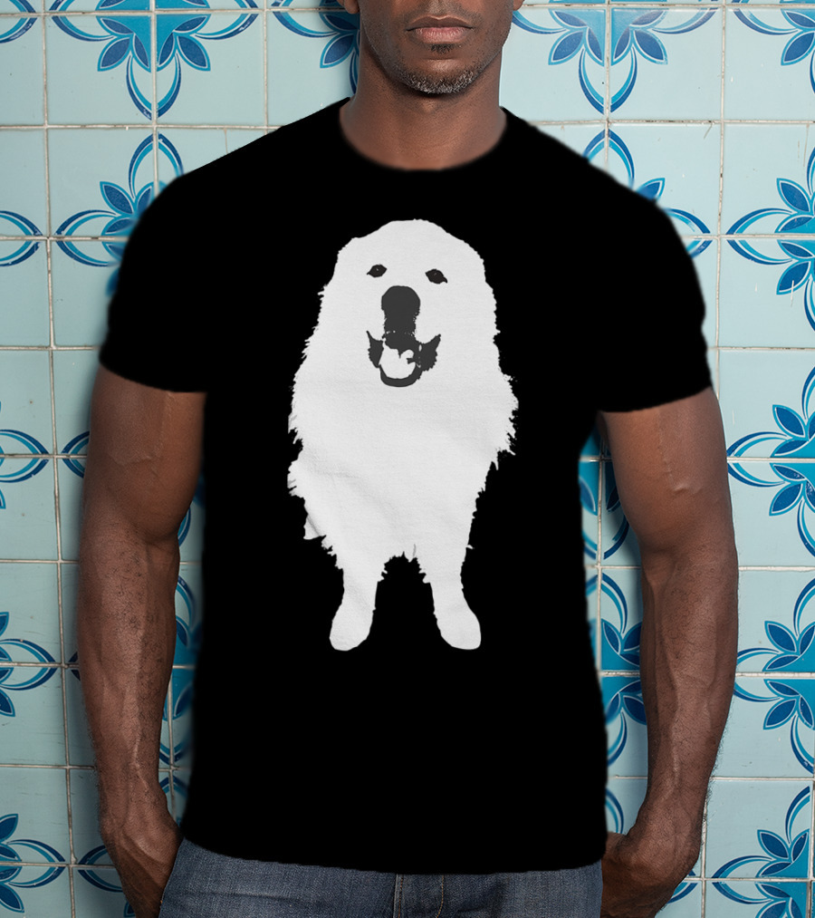 Great Pyrenees Dog Silhouette Smiling T-Shirt