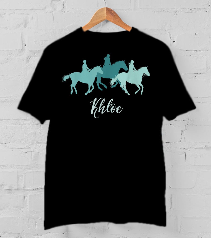 Khloe Personalized Horse Rider Birthday T-Shirt