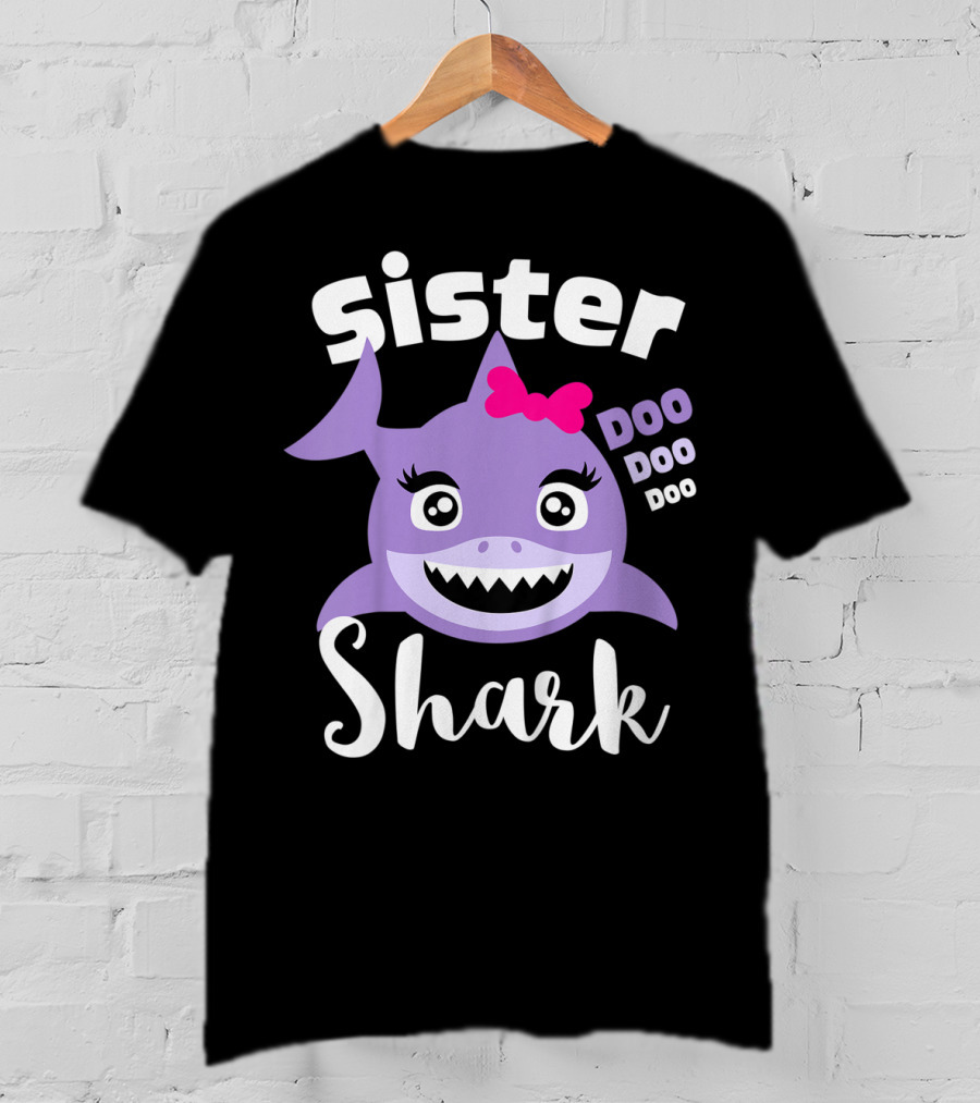 Sister Shark Doo Doo Doo Baby Shark Kids T-Shirt