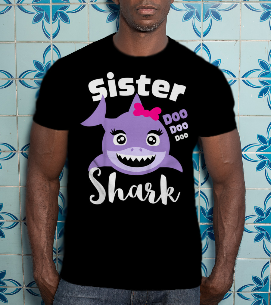 Sister Shark Doo Doo Doo Baby Shark Kids T-Shirt