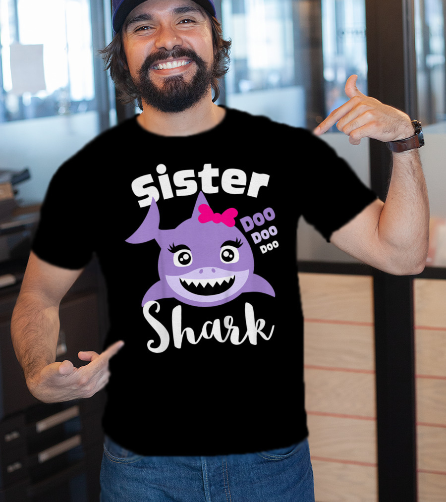 Sister Shark Doo Doo Doo Baby Shark Kids T-Shirt