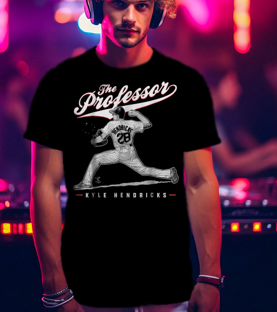 Kyle Hendricks The Professor 28 Pitching Legend T-Shirt