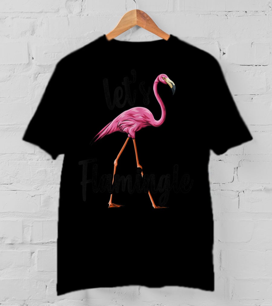Let's Flamingle Pink Flamingo Bird Tank Top T-Shirt