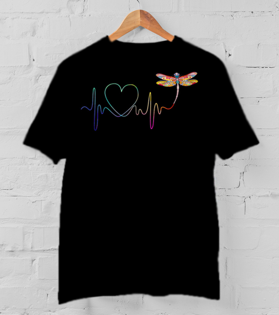 Heartbeat Love Dragonflies T-Shirt