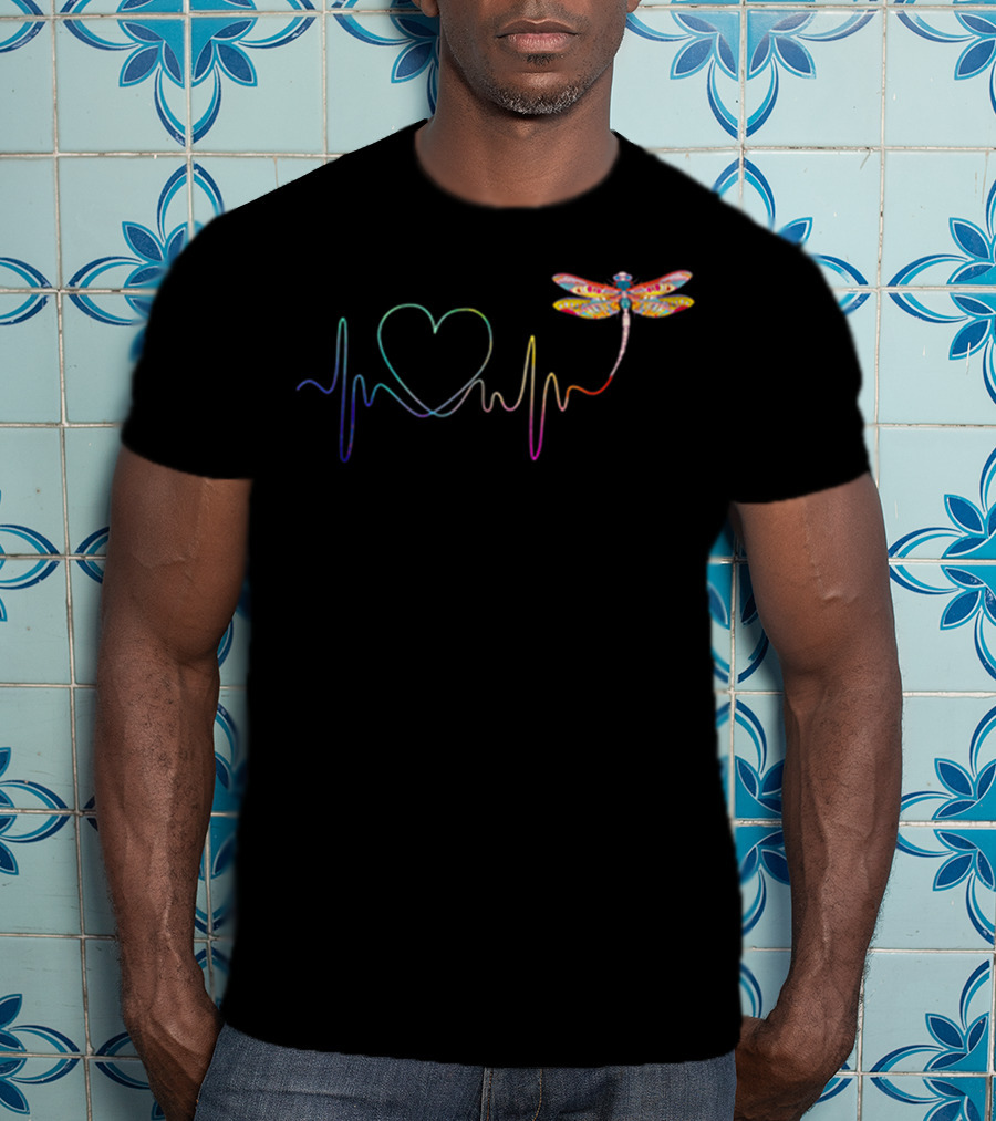 Heartbeat Love Dragonflies T-Shirt