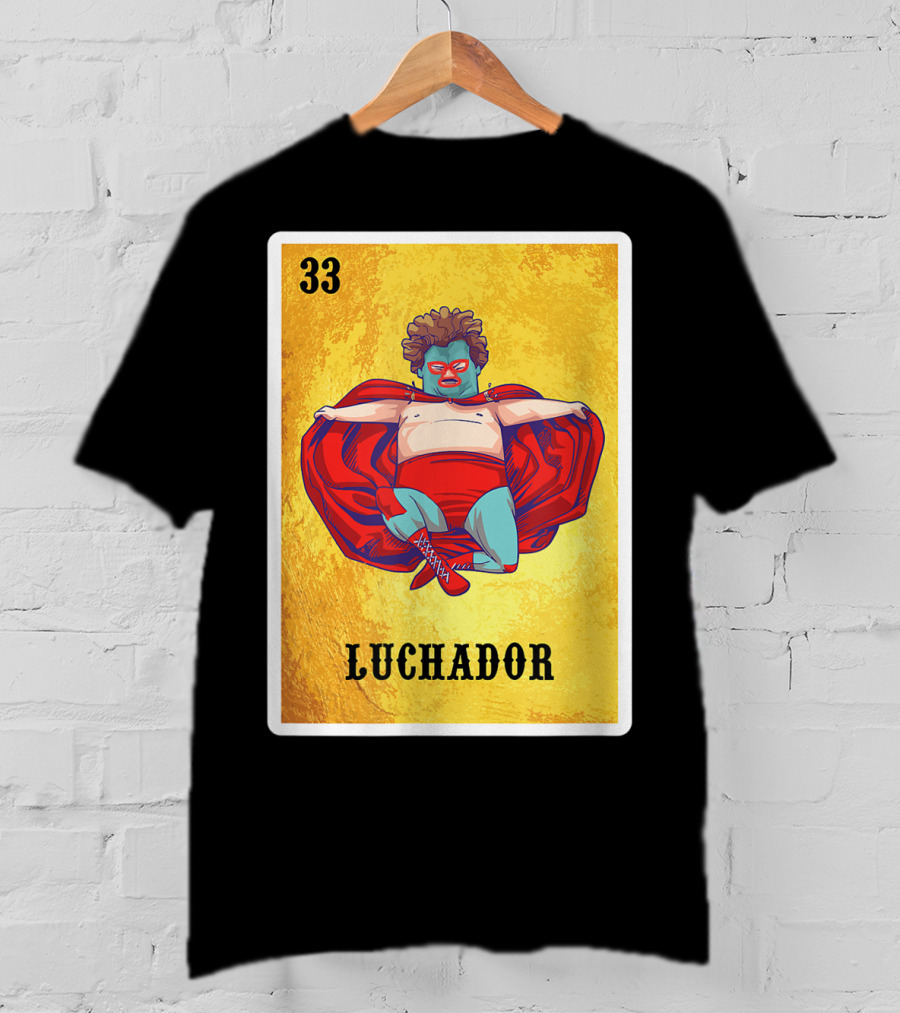 Luchador Masked Wrestler El Lucha Libre Number 33 T-Shirt
