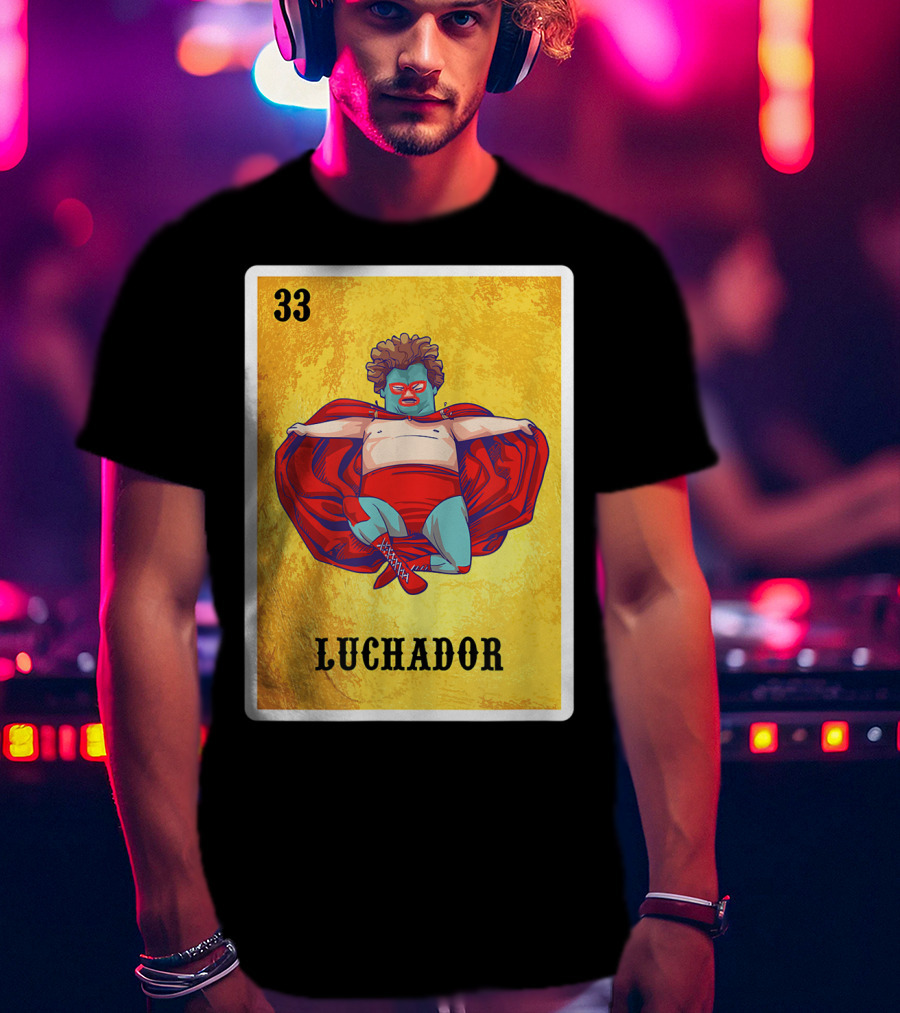 Luchador Masked Wrestler El Lucha Libre Number 33 T-Shirt