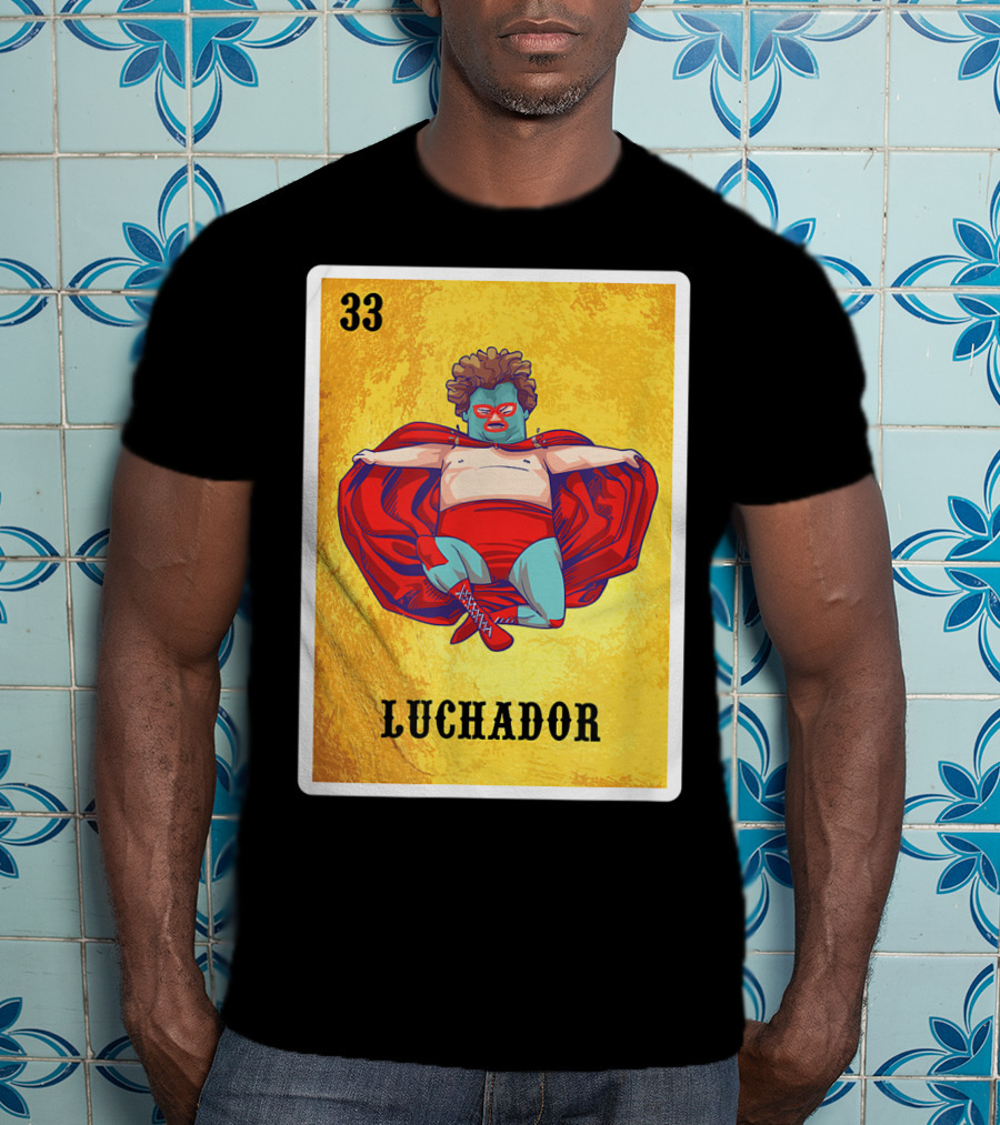 Luchador Masked Wrestler El Lucha Libre Number 33 T-Shirt