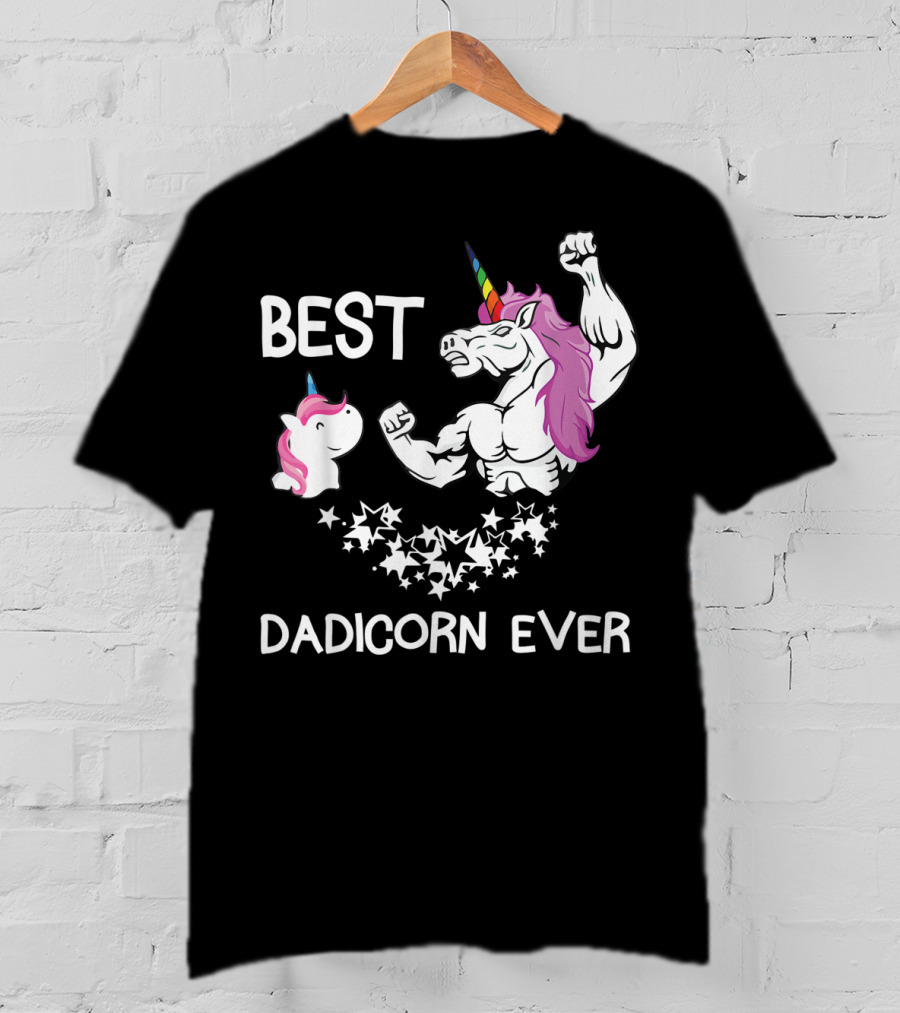 Best Dadicorn Ever Unicorn Dad Baby Father's Mens T-Shirt