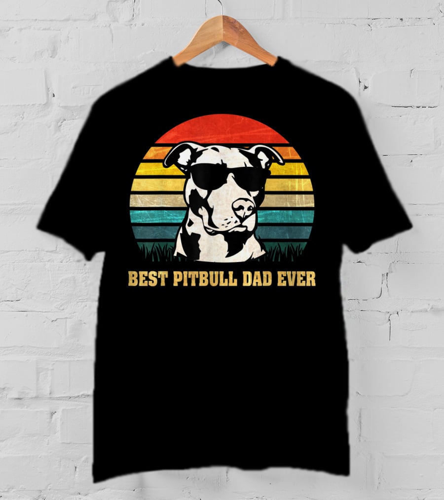 Best Pitbull Dad Ever Mens Father's Day T-Shirt