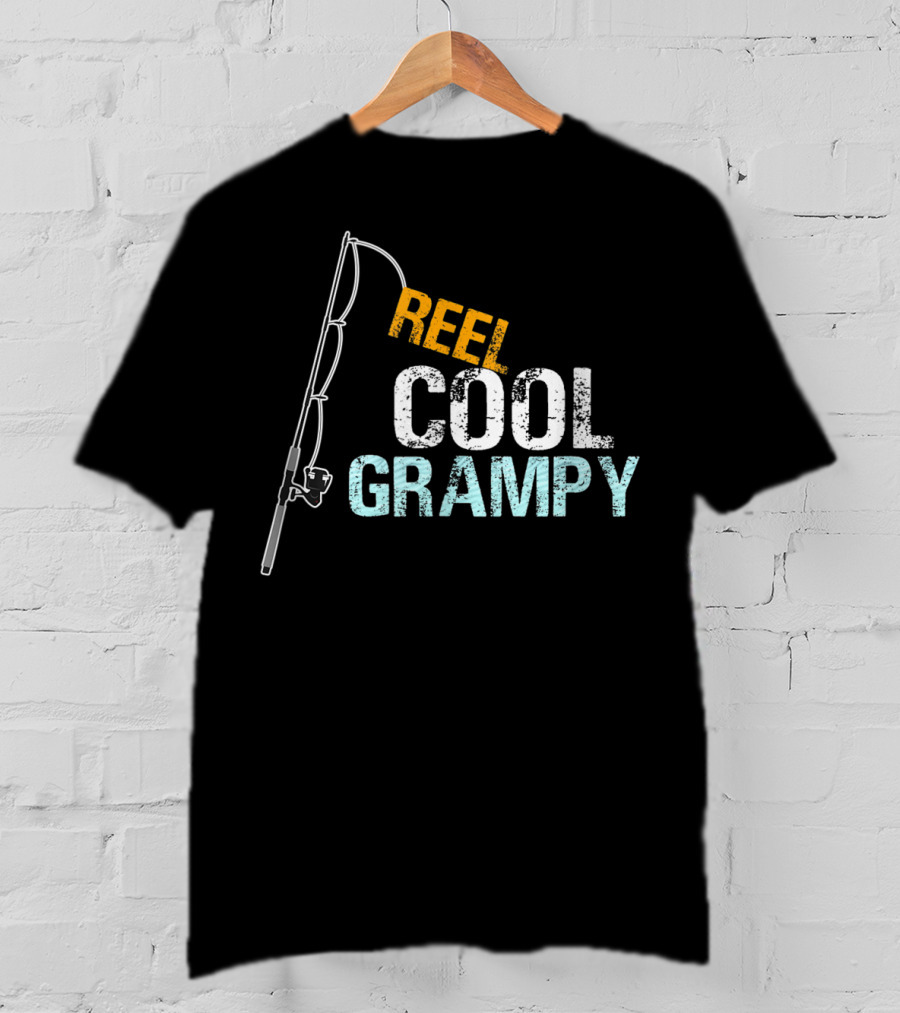 Reel Cool Grampy Fishing Rod Grandpa Shirt Granddaughter Gift T-Shirt