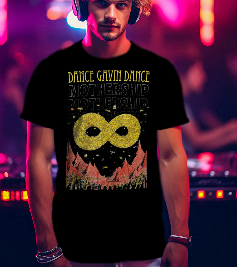 Dance Gavin Dance Mothership Infinite Symbol Red Mountain Scene T-Shirt