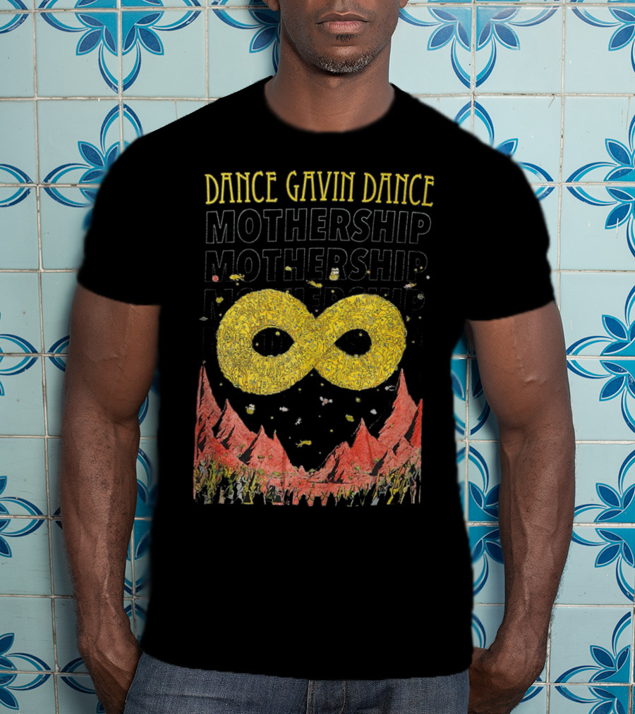 Dance Gavin Dance Mothership Infinite Symbol Red Mountain Scene T-Shirt