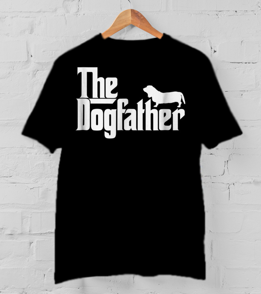 Mens The Dogfather Basset Hound Dad Father Dog T-Shirt