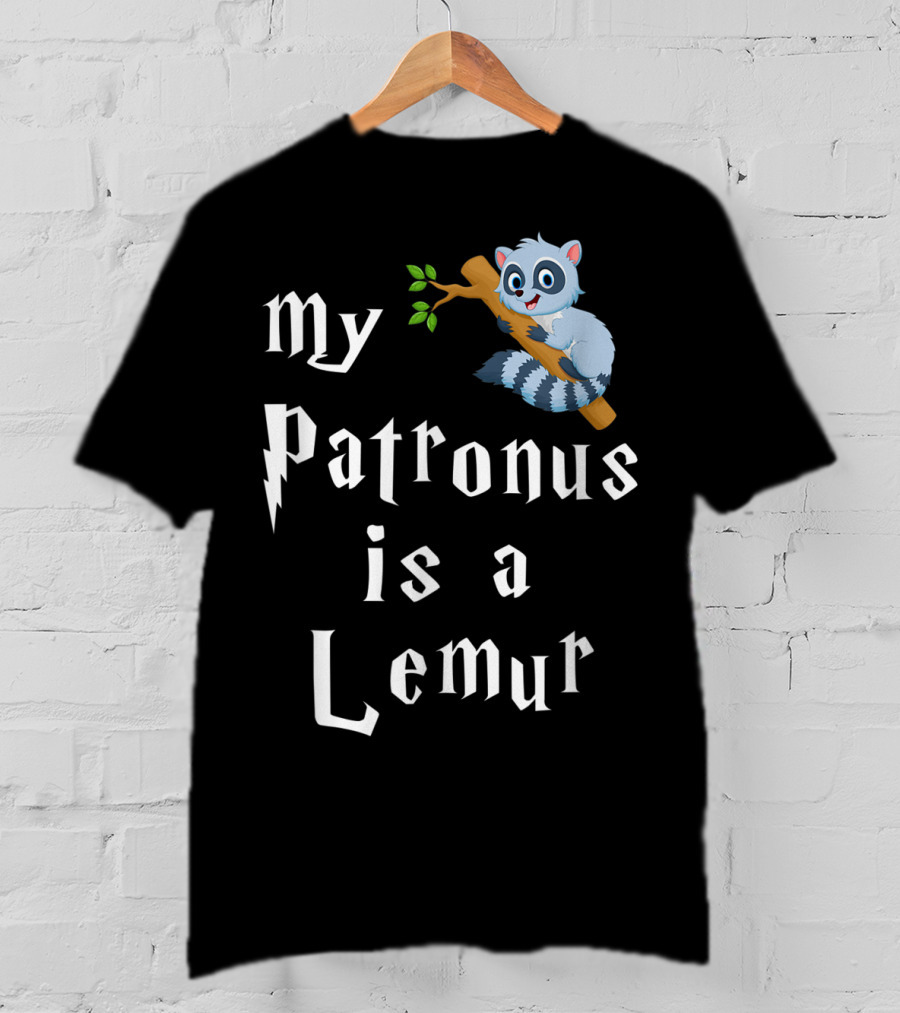 My Patronus Is A Lemur Cute Lemurs Magic Humor T-Shirt