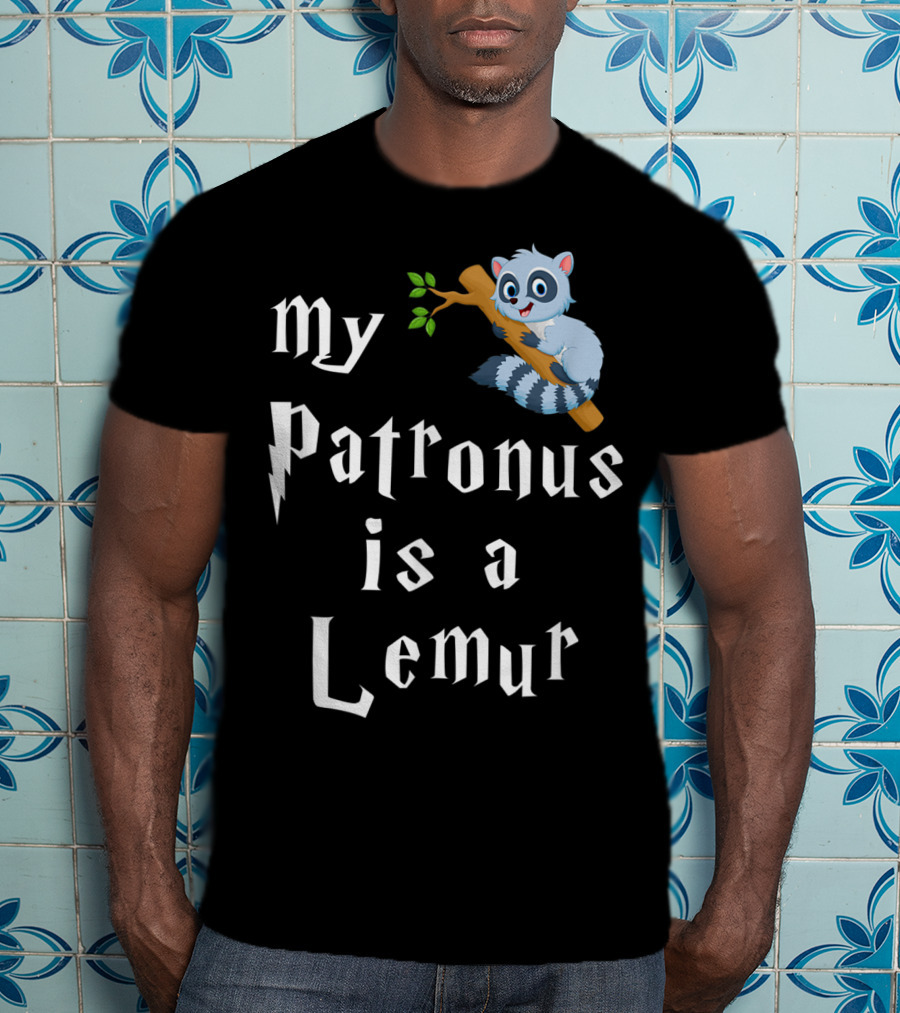 My Patronus Is A Lemur Cute Lemurs Magic Humor T-Shirt