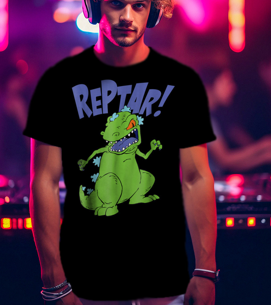 Reptar Rugrats Nickelodeon Animated Dinosaur Character T-Shirt