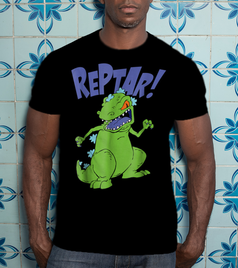 Reptar Rugrats Nickelodeon Animated Dinosaur Character T-Shirt