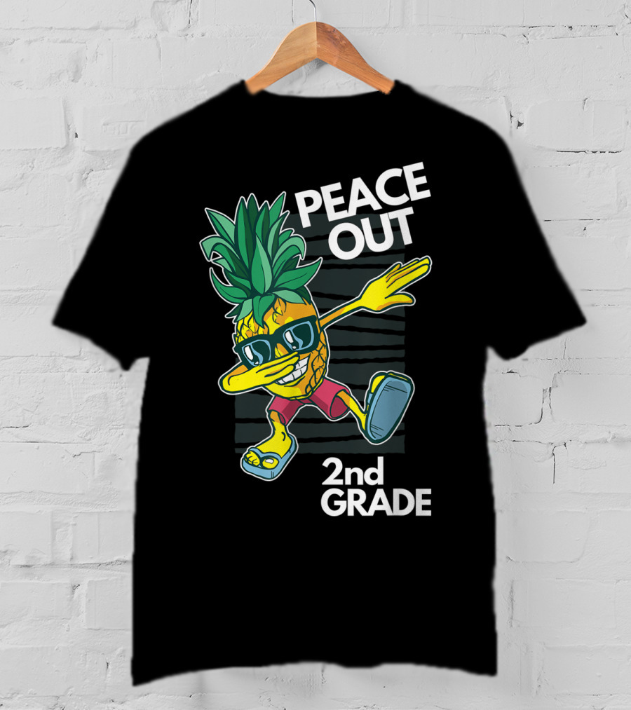 Peace Out Pineapple Dabbing 2nd Grade T-Shirt