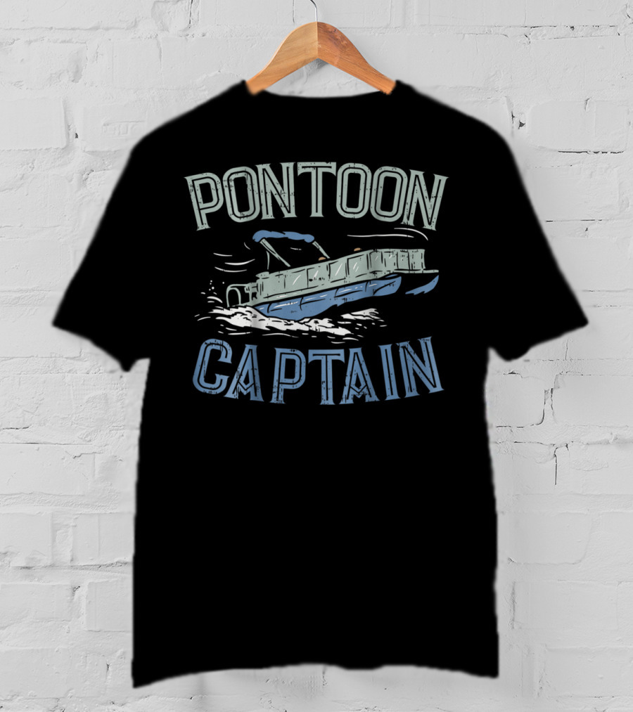 Pontoon Captain Nothing Beats Being On The Water Boating Adventure T-Shirt