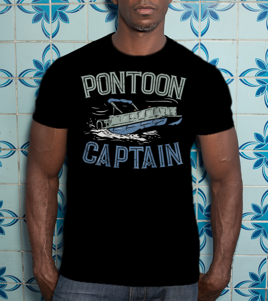 Pontoon Captain Nothing Beats Being On The Water Boating Adventure T-Shirt