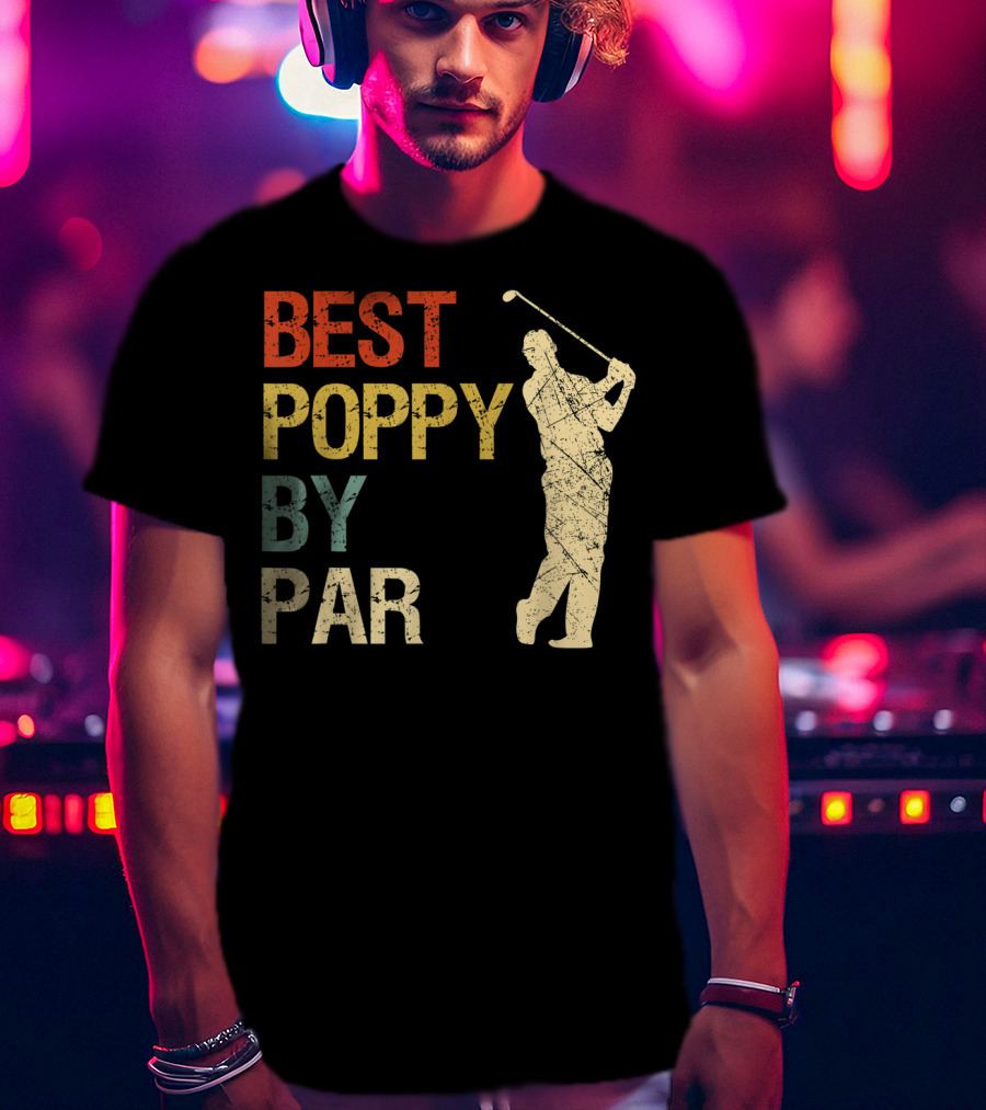 Best Poppy By Par Retro Vintage Golf T-Shirt
