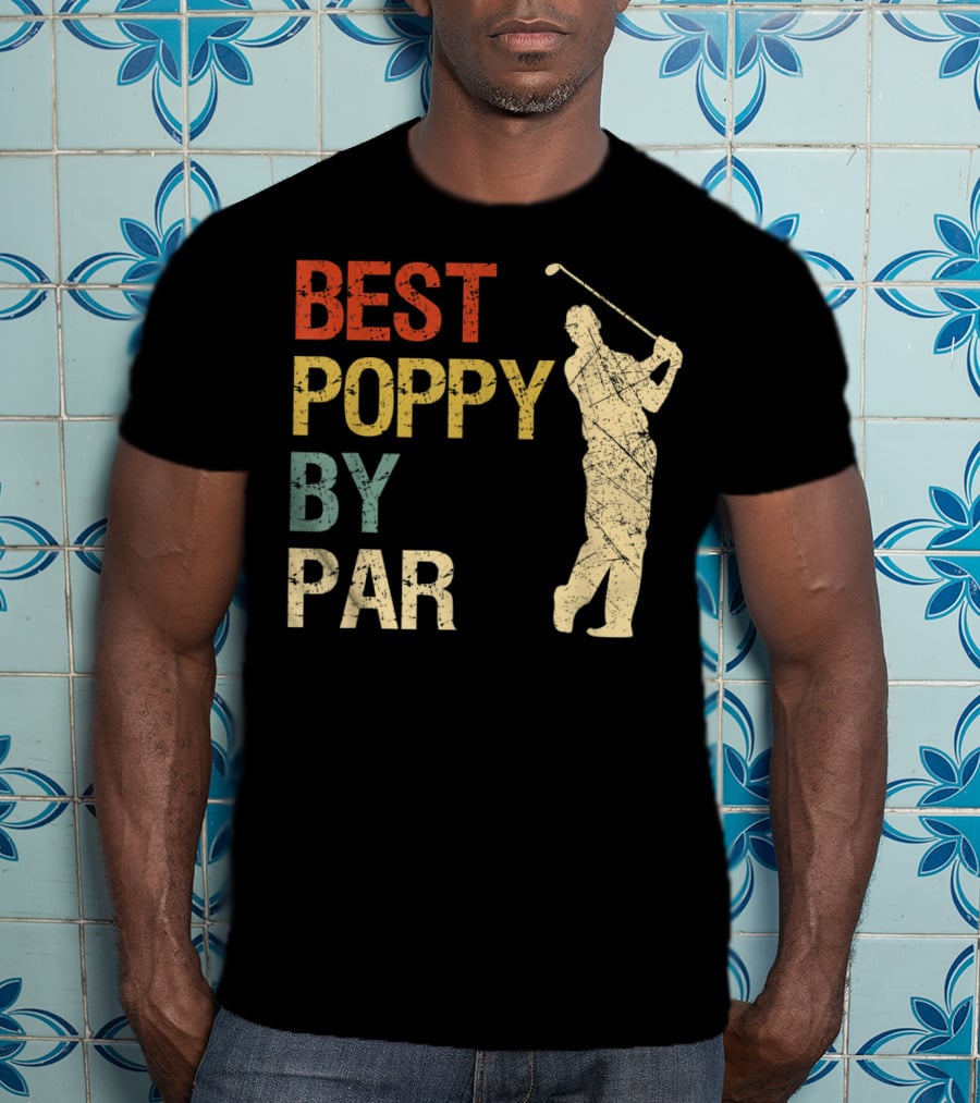 Best Poppy By Par Retro Vintage Golf T-Shirt