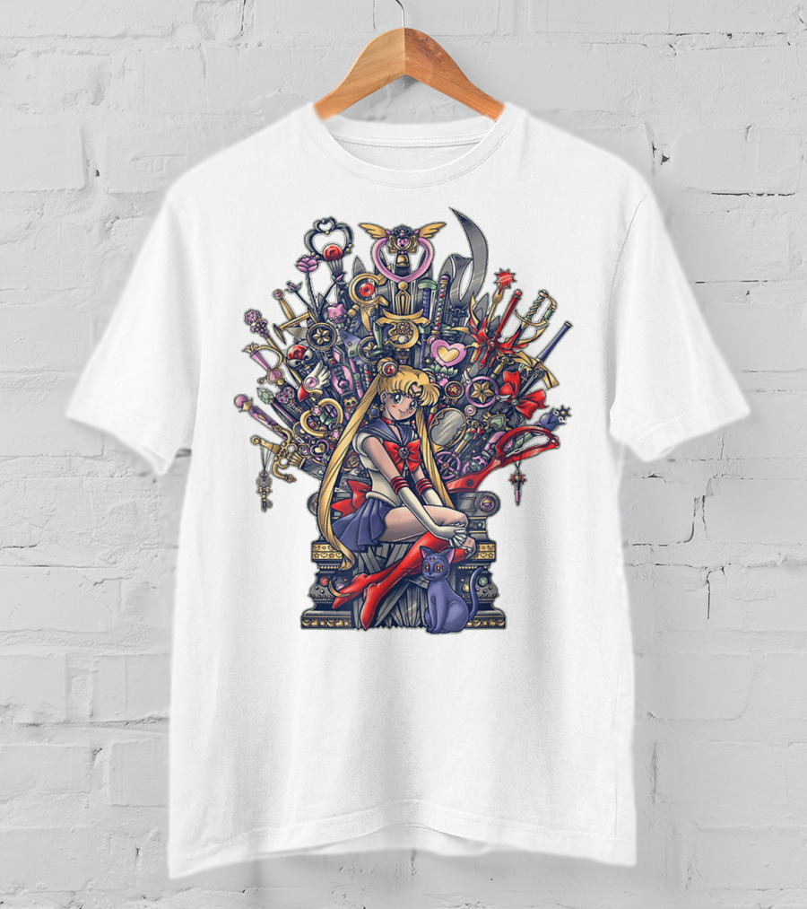 Sailor Moon Magic Throne With Keys And Cat T-Shirt