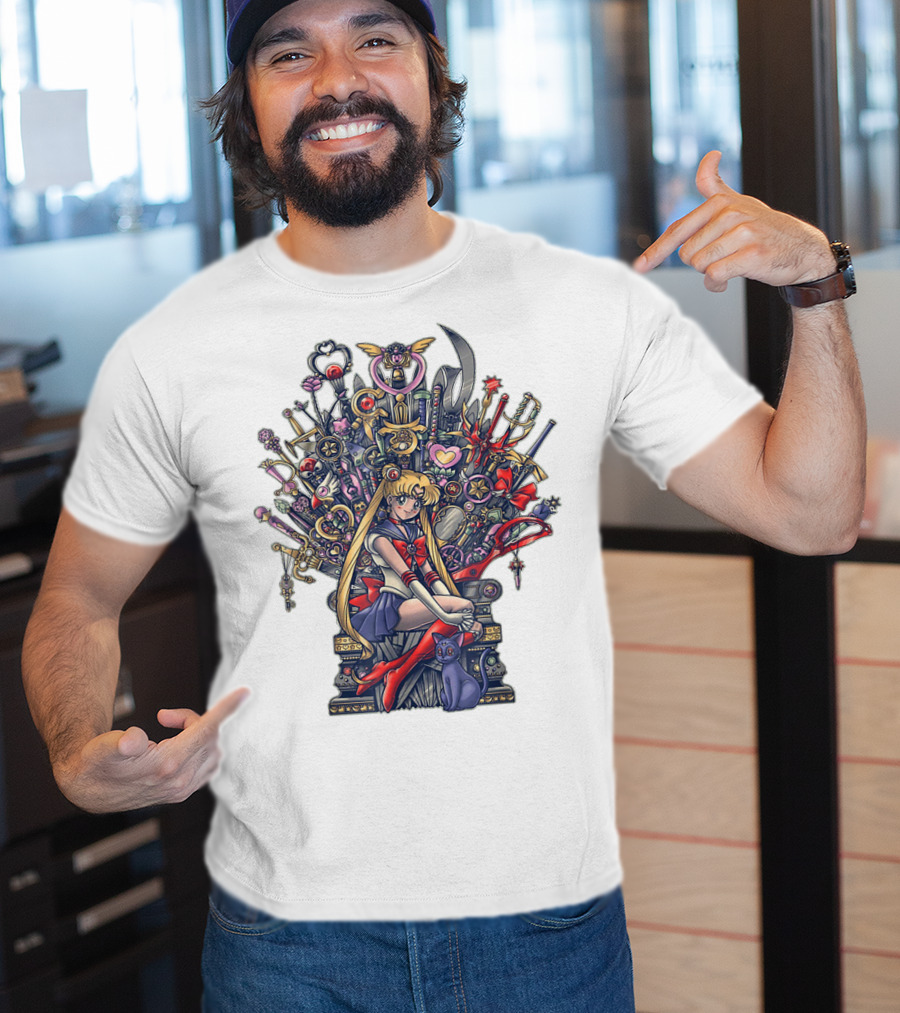 Sailor Moon Magic Throne With Keys And Cat T-Shirt