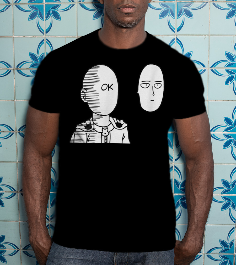 Saitama OK Face Oppai Otaku Manga T-Shirt