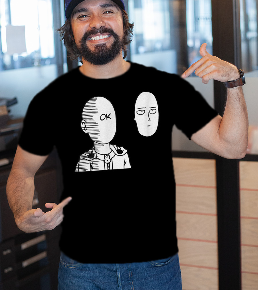 Saitama OK Face Oppai Otaku Manga T-Shirt
