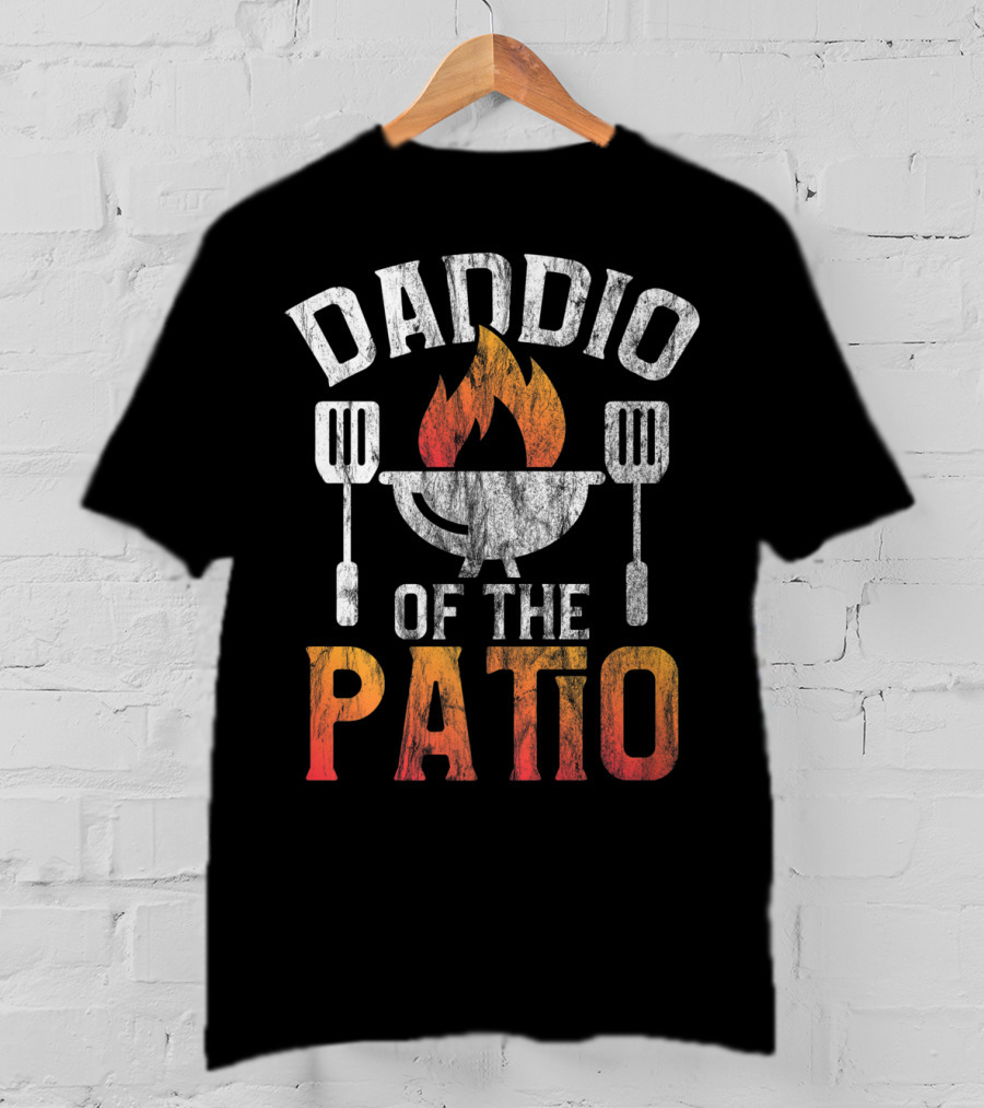 Daddio Of The Patio Grill Spatula Flame Design Savvy Turtle T-Shirt