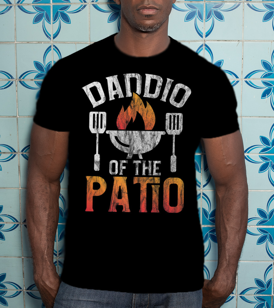 Daddio Of The Patio Grill Spatula Flame Design Savvy Turtle T-Shirt