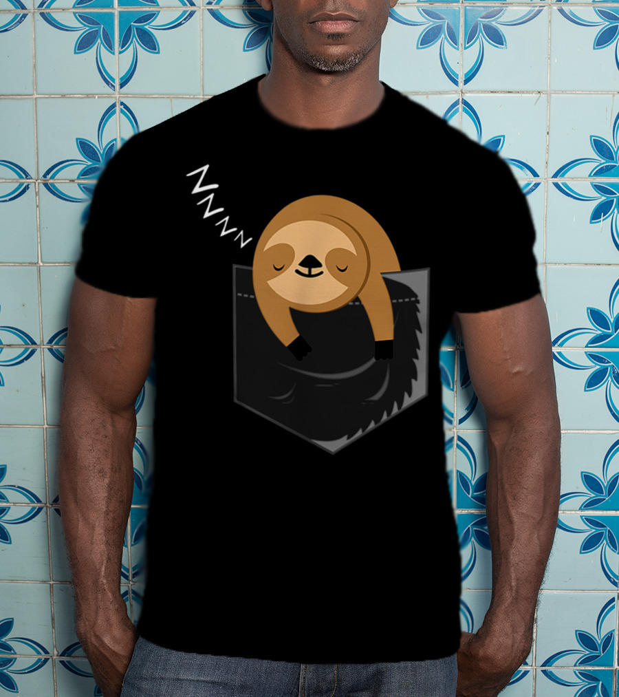 Sleepy Sloth ZZZ In Pocket In Your Pocket T-Shirt