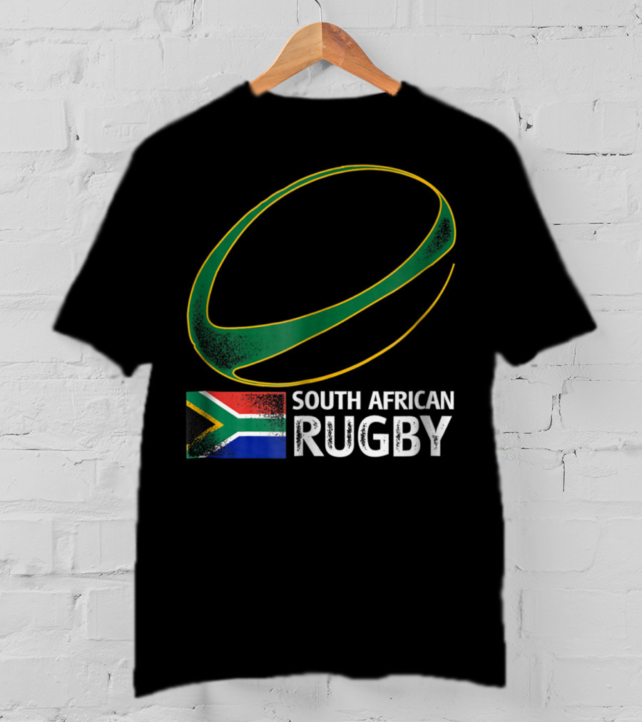 South African Rugby Springbok Flag Emblem South Africa T-Shirt