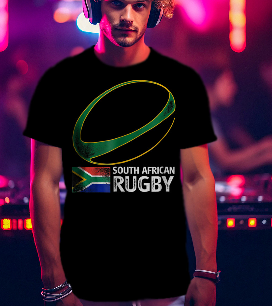 South African Rugby Springbok Flag Emblem South Africa T-Shirt