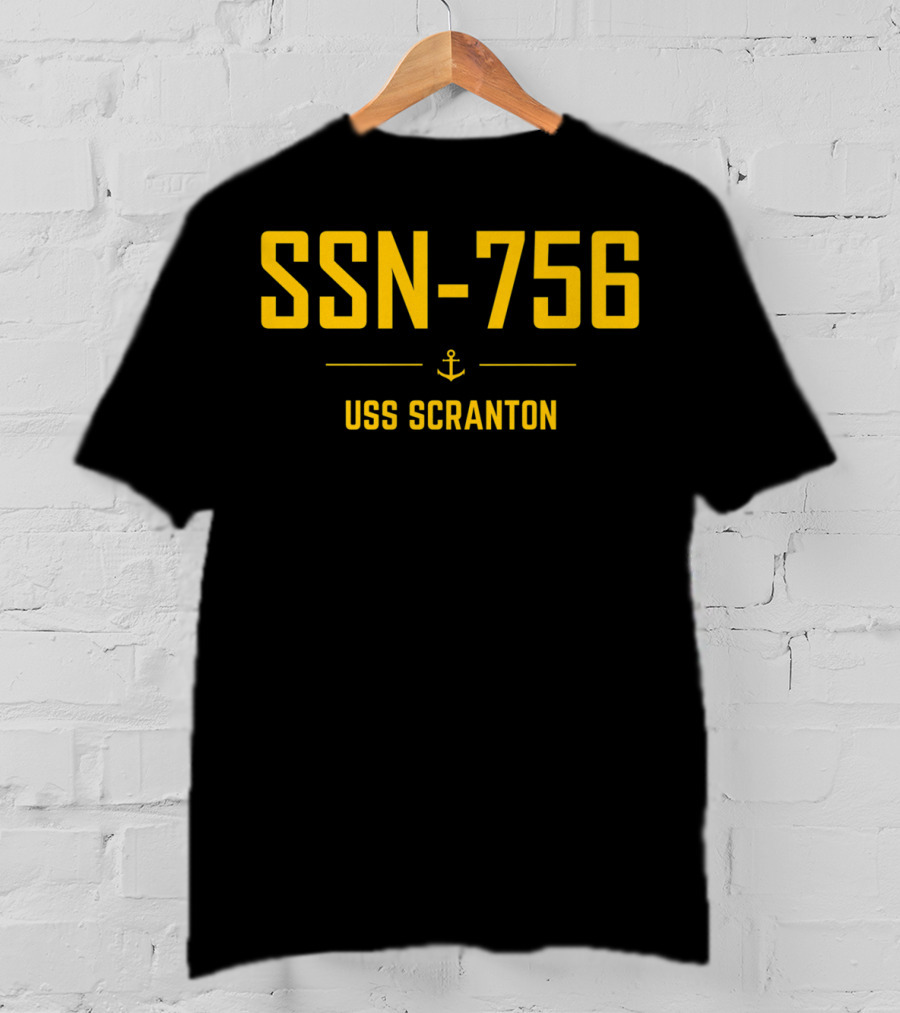 SSN-756 USS Scranton Anchor Symbol Navy Submarine T-Shirt
