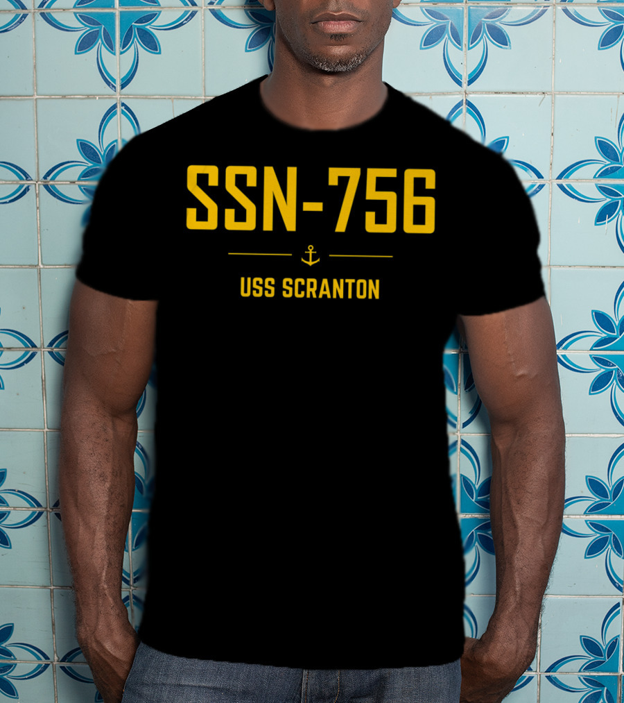 SSN-756 USS Scranton Anchor Symbol Navy Submarine T-Shirt